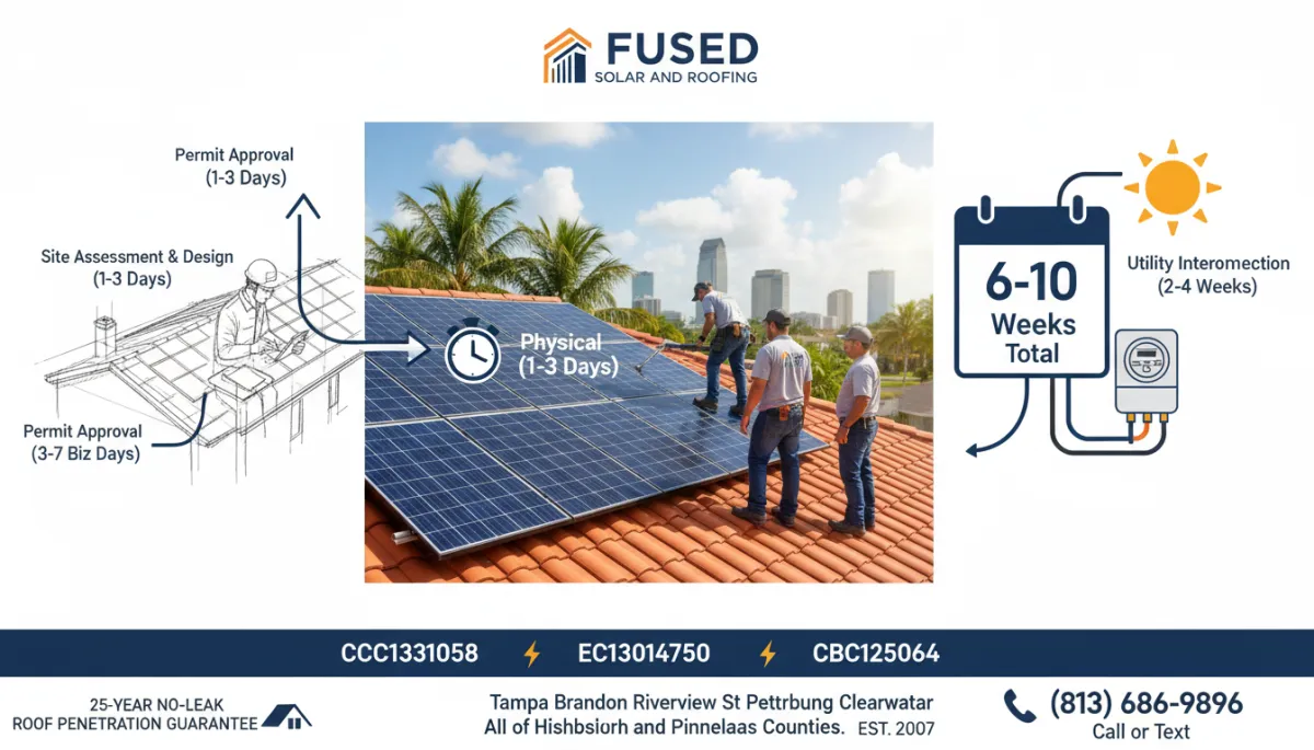 How Long Does Solar Installation Take in Tampa FL? | Fused Solar & Roofing