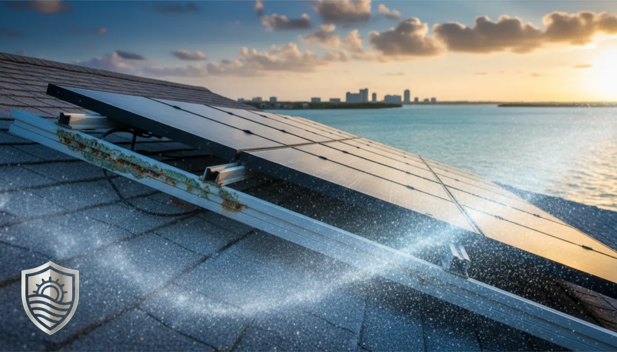 Salt Spray Damage to Solar Panels in Coastal Tampa Bay