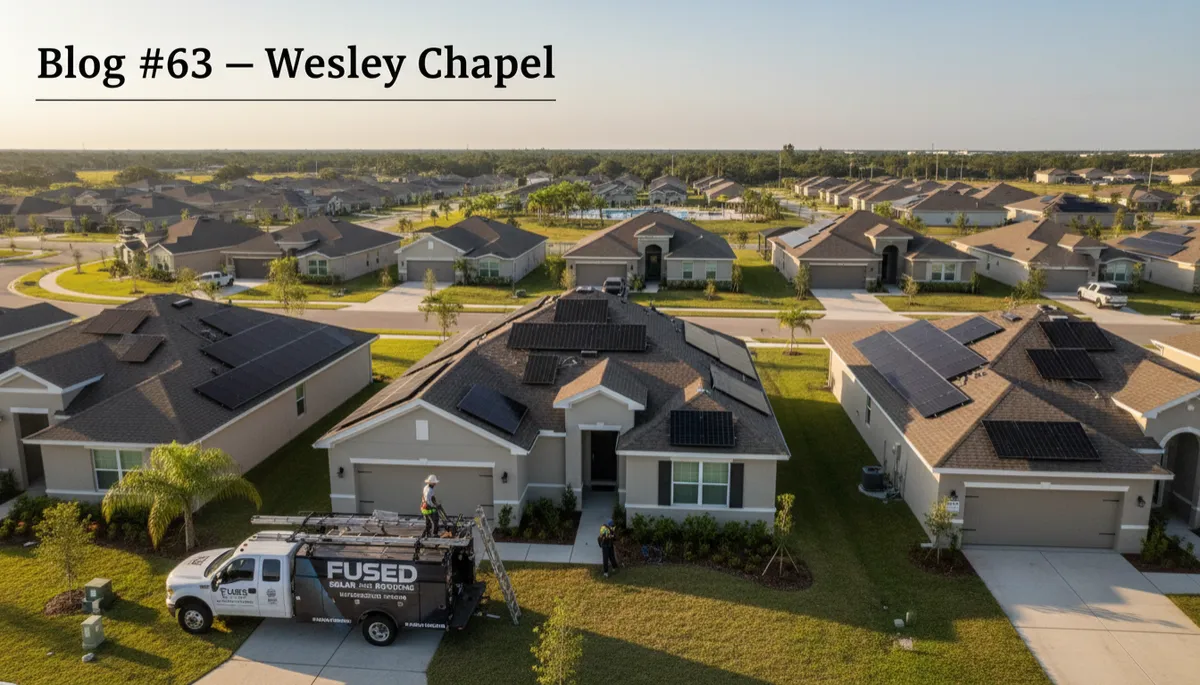 Wesley Chapel homes with solar panels needing roof replacement
