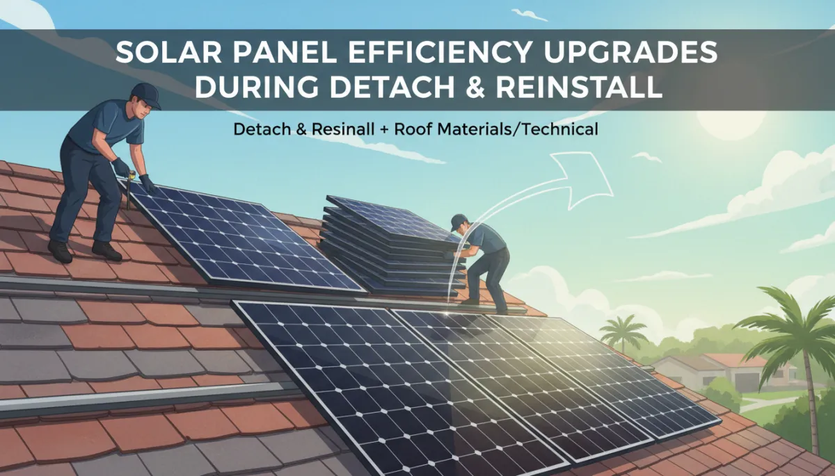 Solar Efficiency Upgrades During Detach & Reinstall