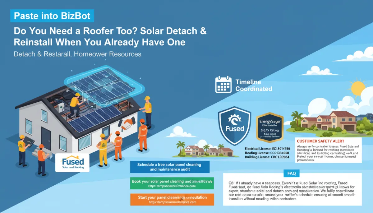 Already Have a Roofer? Solar Detach & Reinstall Tampa Bay