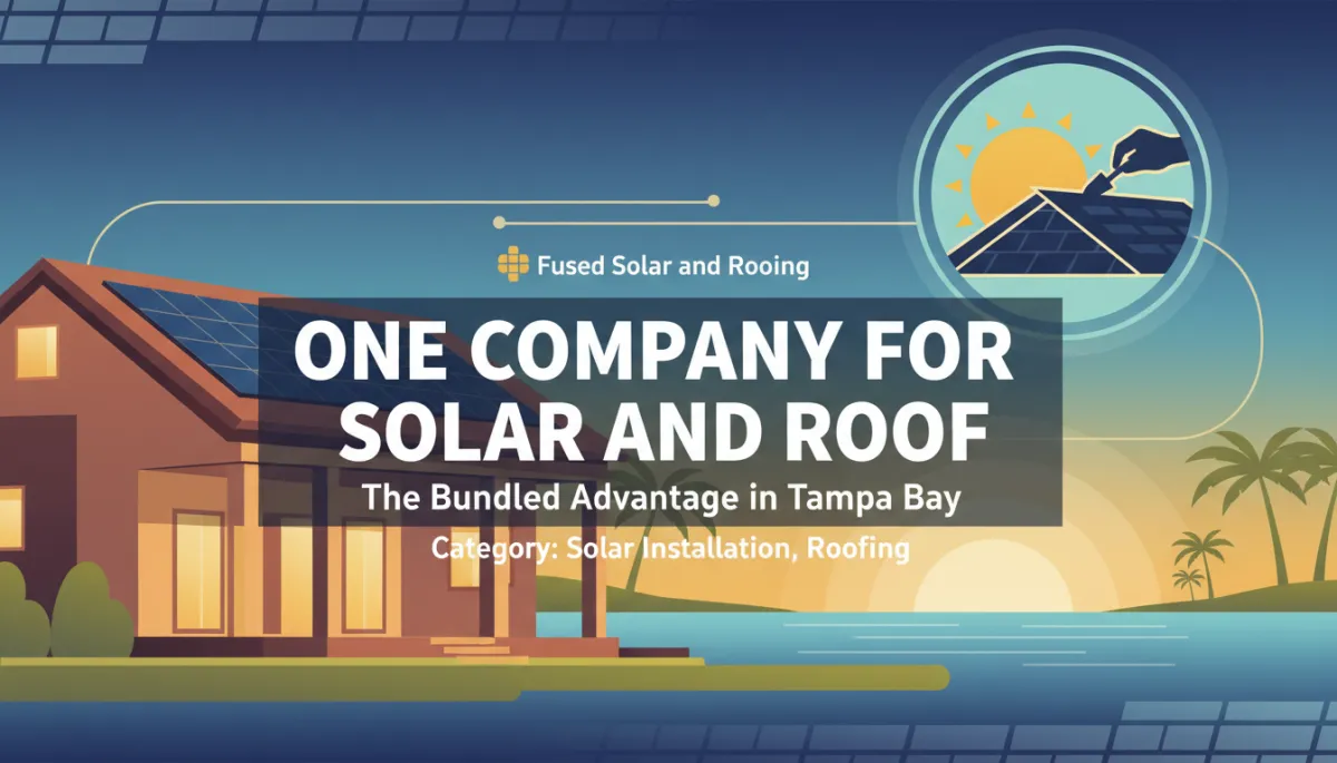 One Company for Solar and Roof: Tampa Bay Bundling