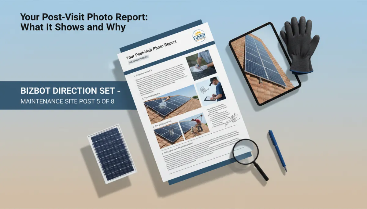 Your Solar Maintenance Photo Report, Explained