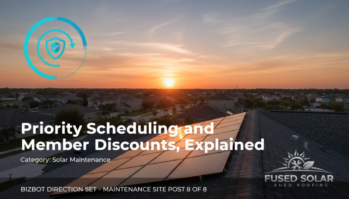 Solar Maintenance Benefits: Priority & Discounts