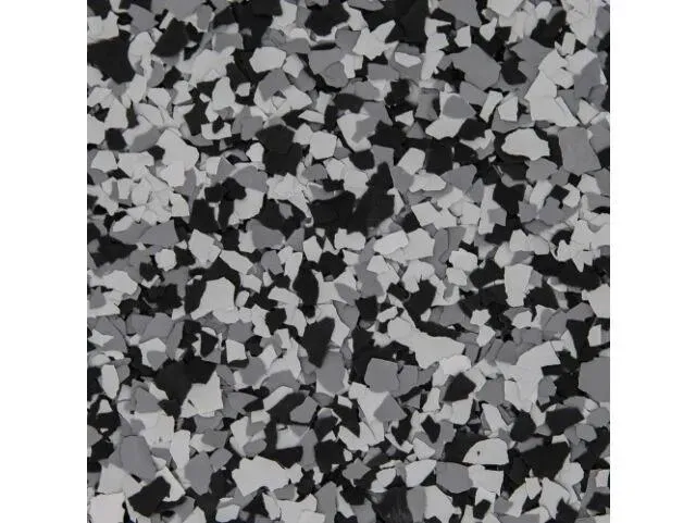 Glacier decorative flake floor swatch