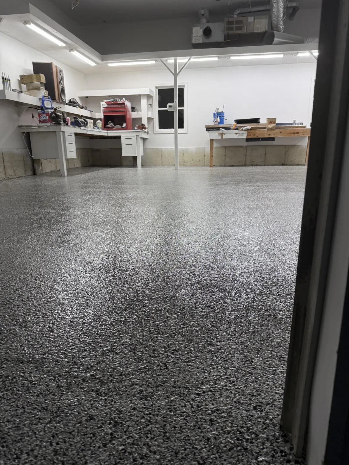 Decorative flake floor project — IMG_9675