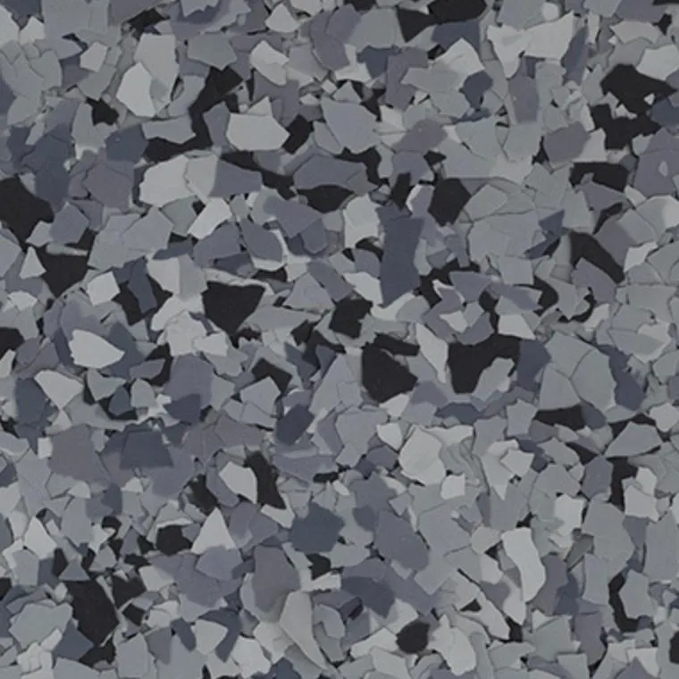 Nightfall decorative flake floor swatch