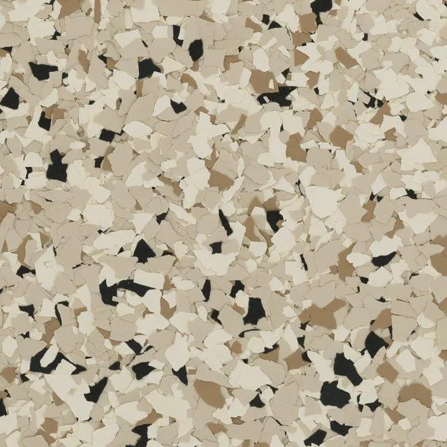 Shoreline decorative flake floor swatch
