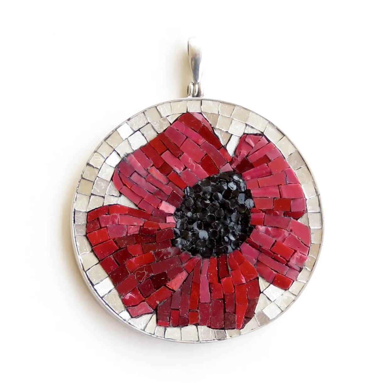Mosaic pendant close-up