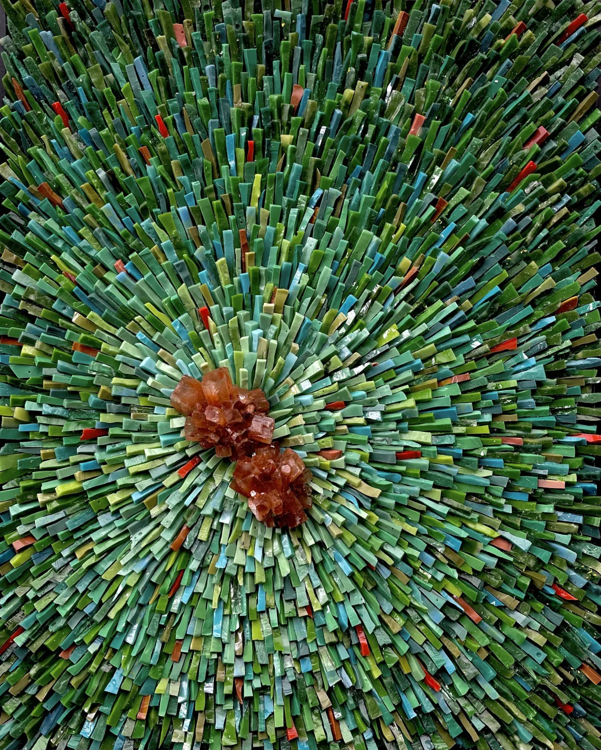 Mosaic wall art detail