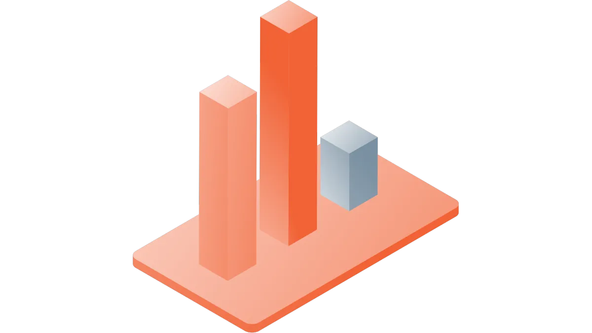 Solo to Supported abstract chart graphic