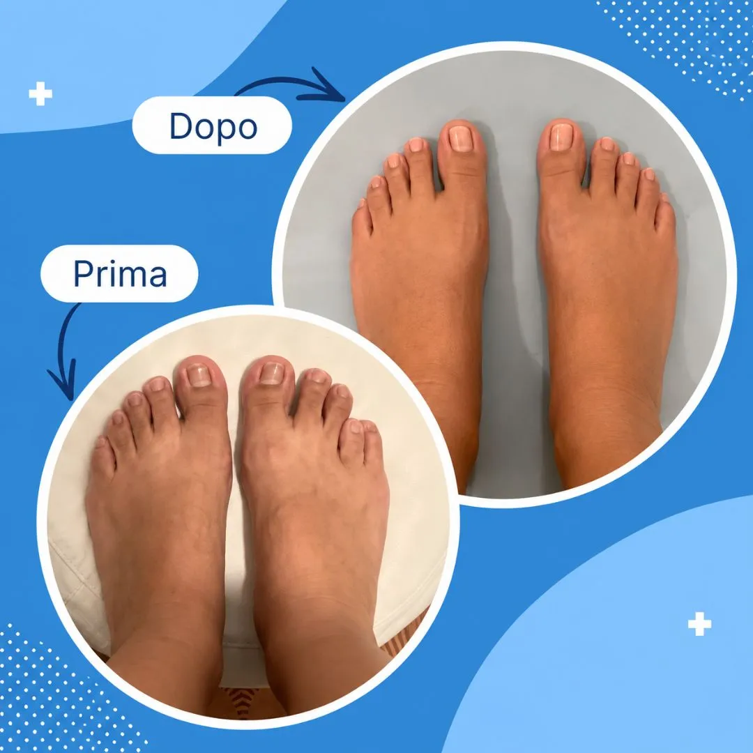 Caso clinico Brachimetatarsia - Prima e Dopo