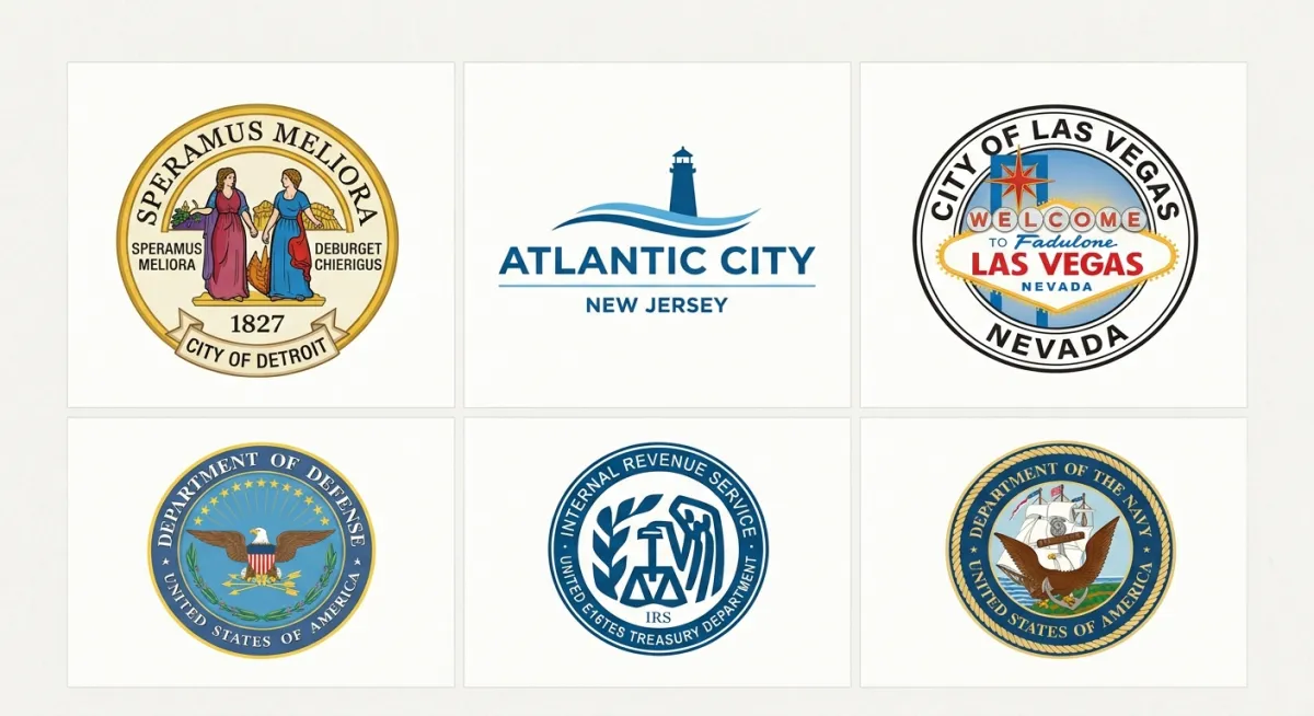 6 Separate Government Logos