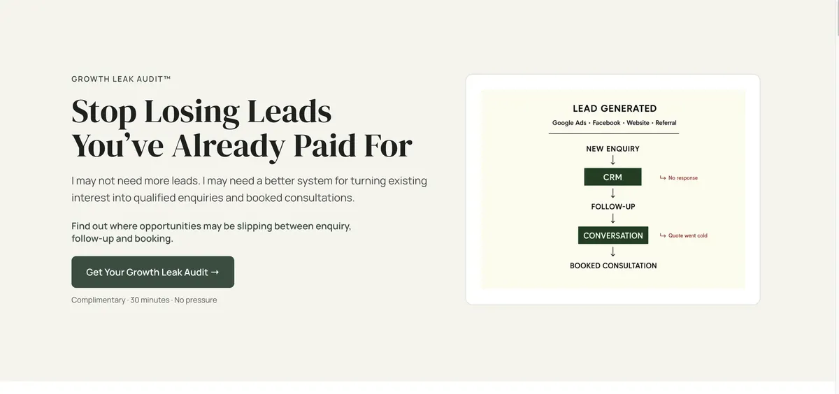 Growth Engine AI CRM Workflow mockup
