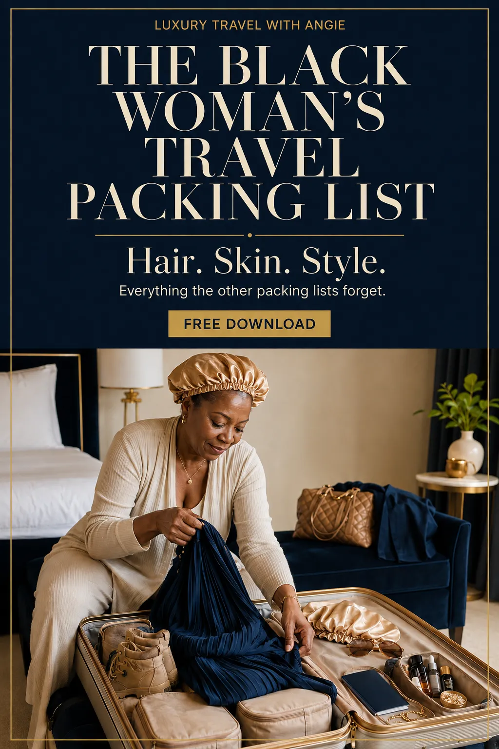The Black Women's Travel Packing List — eBook cover