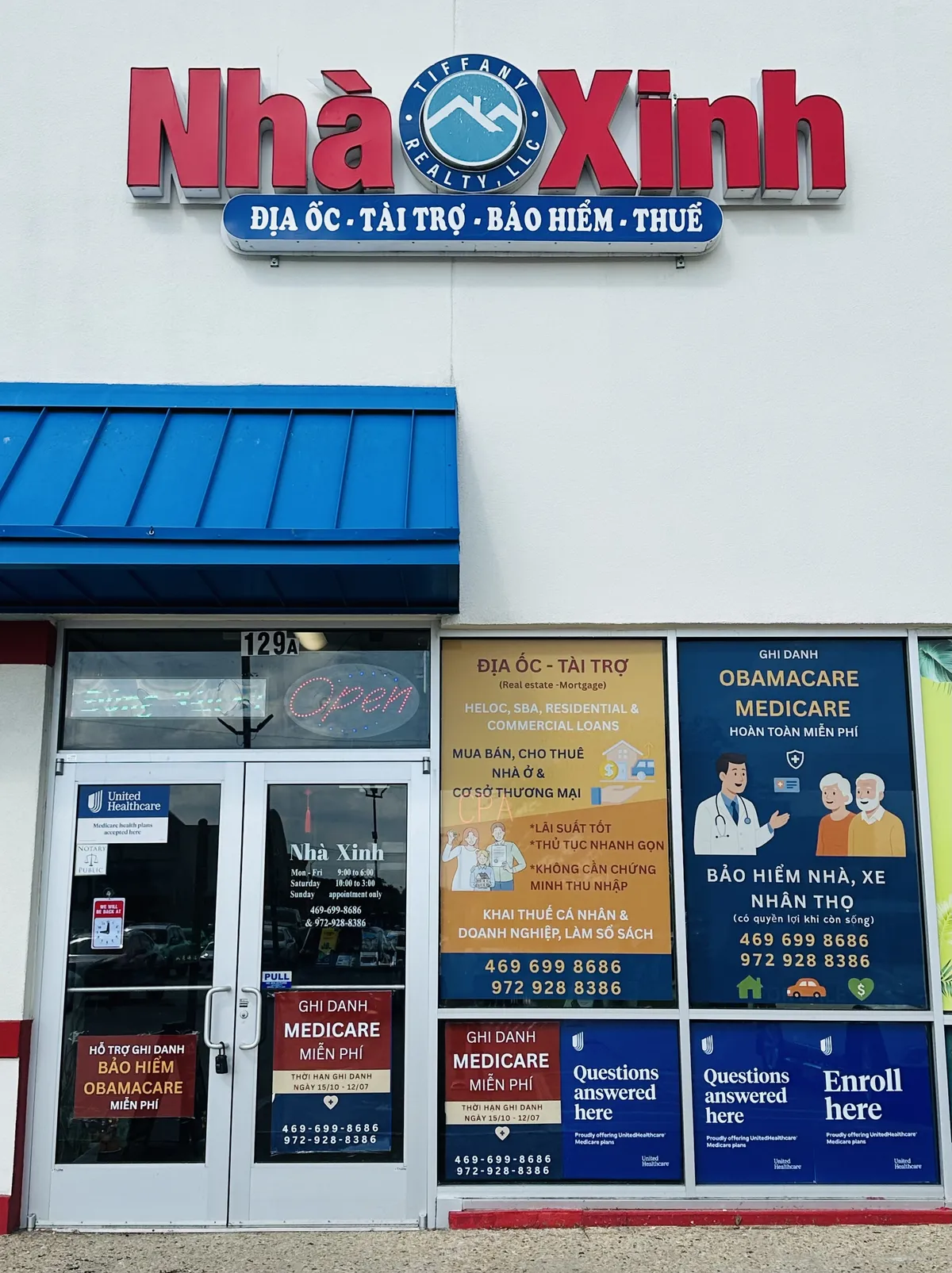 Văn phòng bảo hiểm Nhà Xinh tại trung tâm thương mại Hiệp Thái Garland Texas