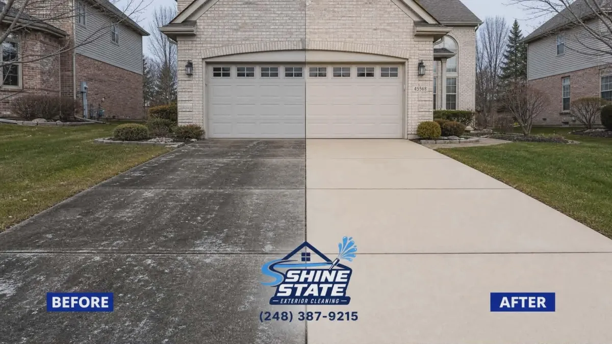 Professional exterior cleaning service in action