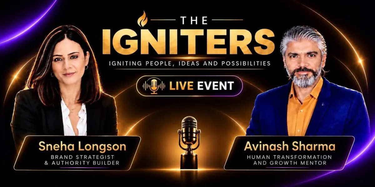 Igniters live event banner - Build the Builder (Sneha Longson and Avinash Sharma)