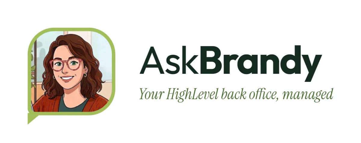 AskBrandy Reversed Stacked Logo