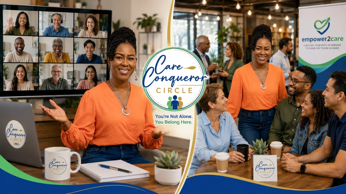 Diverse adults laughing and connecting in a supportive social setting