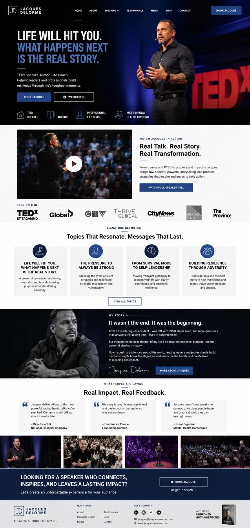 Speaker on stage