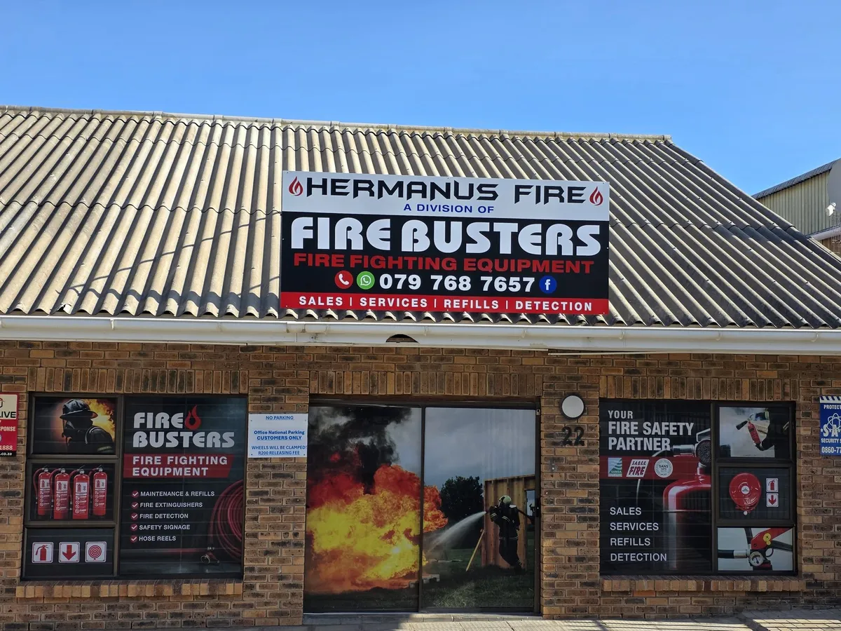Hermanus Fire Extinguishers physical shop front at 22 Arum Road