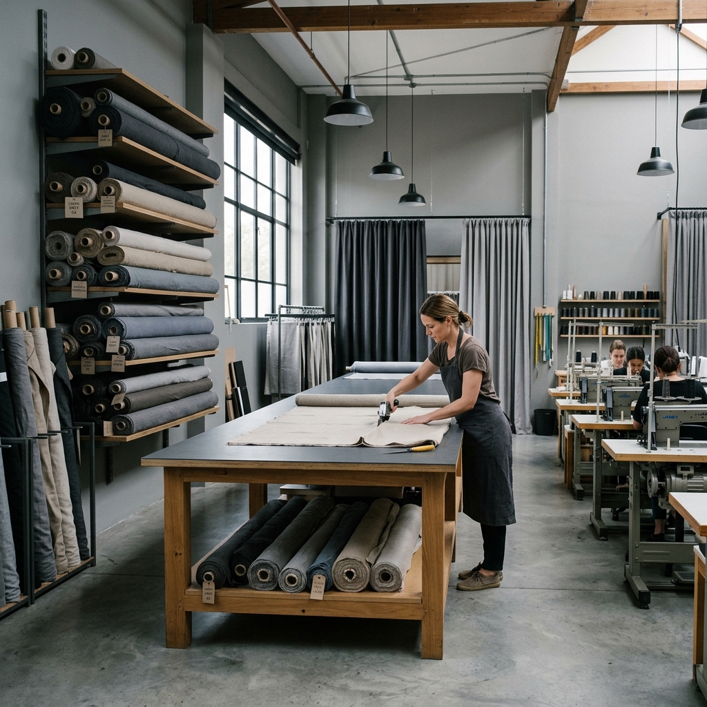 Newcastle Curtains local manufacturing workshop facility