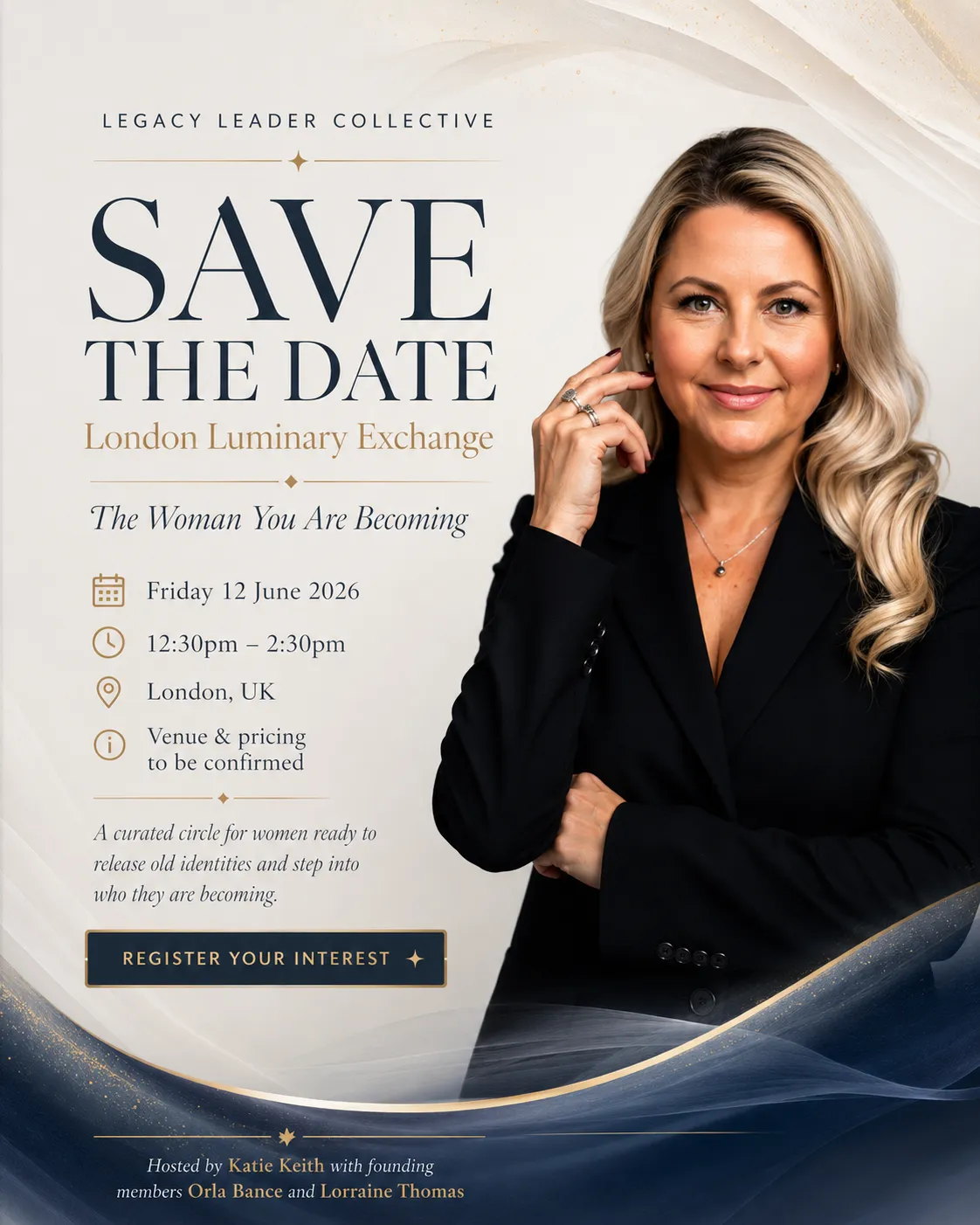 Save the Date — London Luminary Exchange, 12 June 2026 invitation artwork
