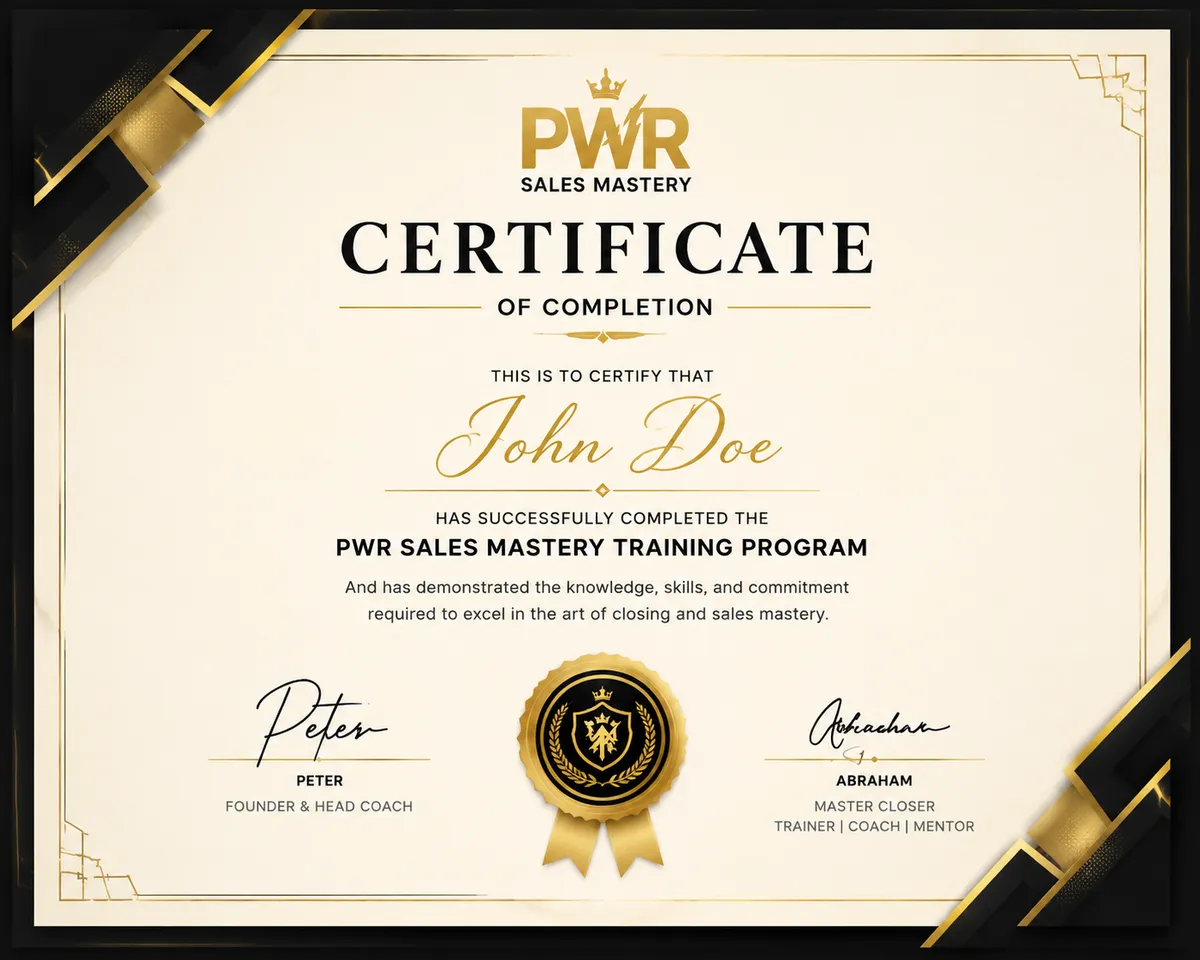 PWR Sales Mastery Complete Training System