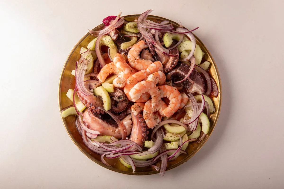 Camarones y mariscos al estilo del Pacífico - La Blondie