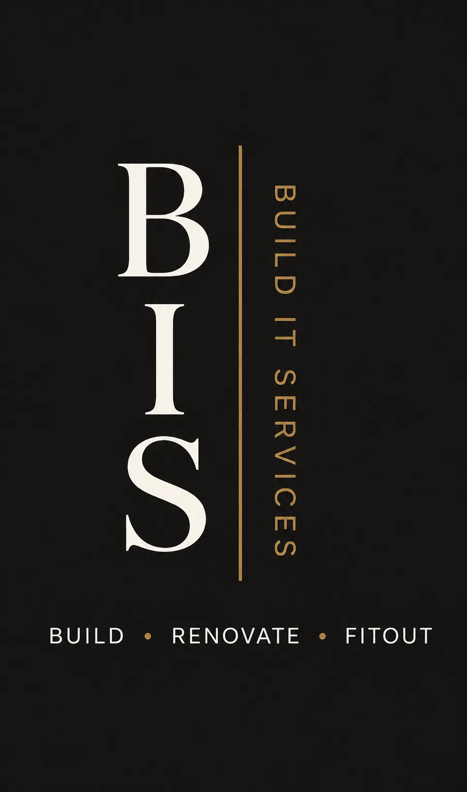BIS Build It Services vertical logo lockup