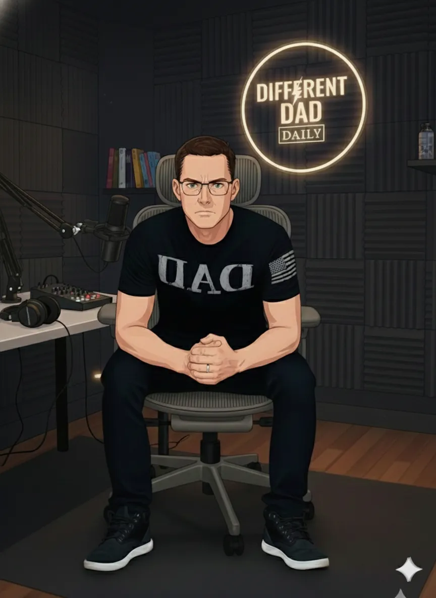 Confident father portrait for DifferentDad Daily hero section