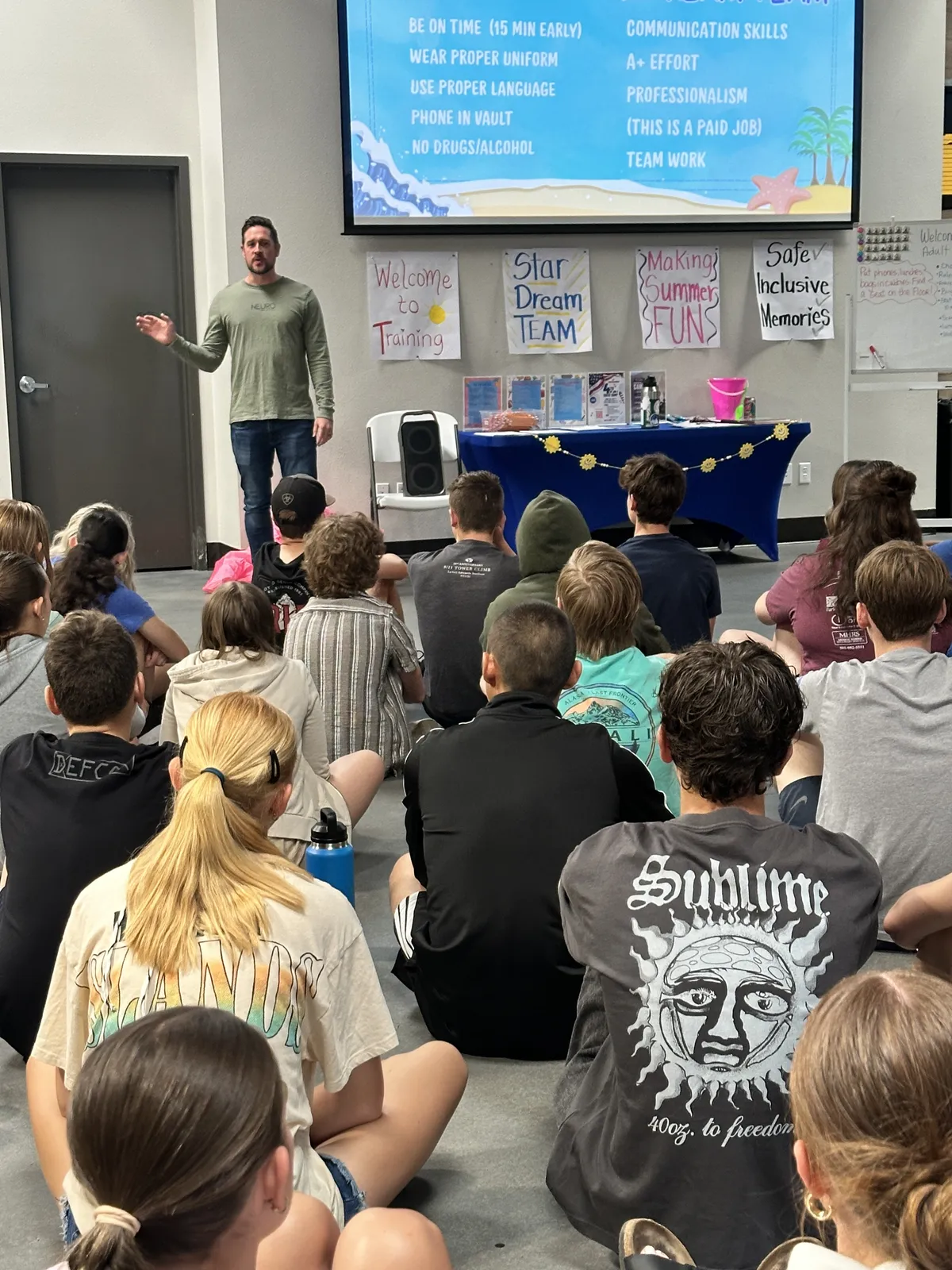 NeuroPro speaker delivering a talk to a group