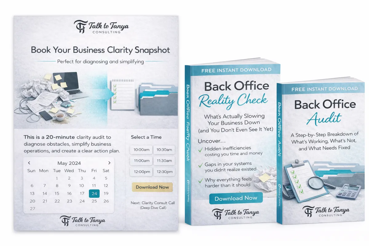 Back Office Reality Check Covers and Calendar Example