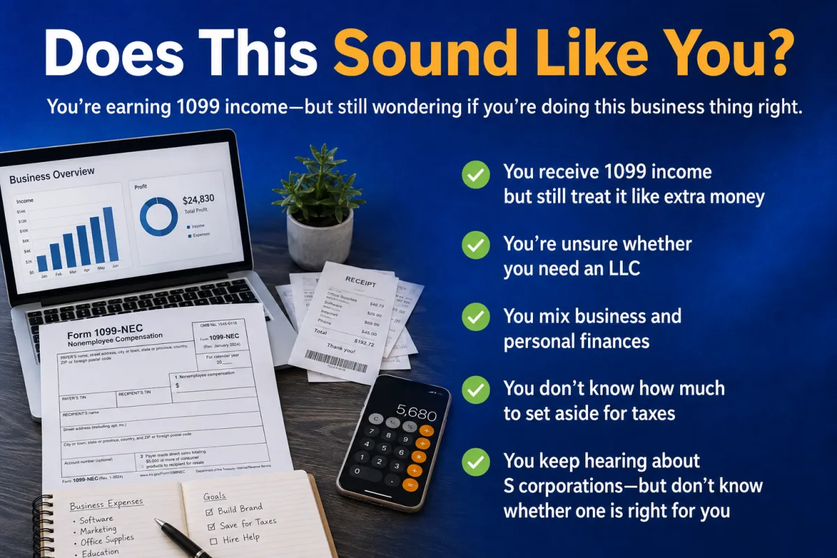 From 1099 to Legit Digital Guide Mockup