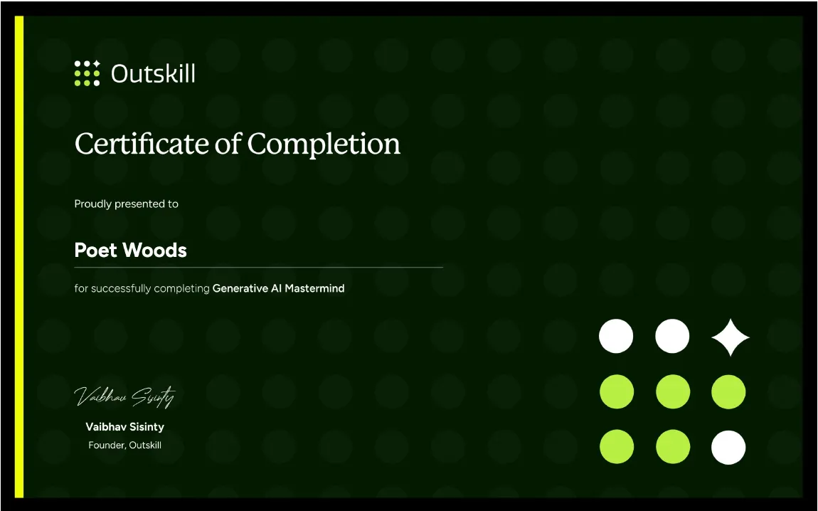 Generative AI Mastermind Certificate