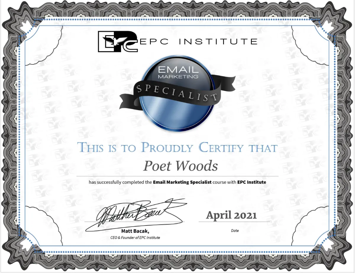 Email Marketing Specialist Certificate