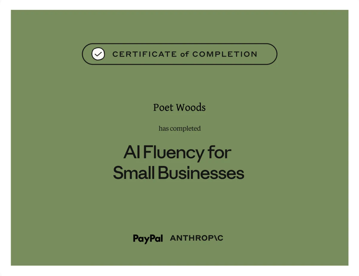 AI Fluency for Small Businesses Certificate
