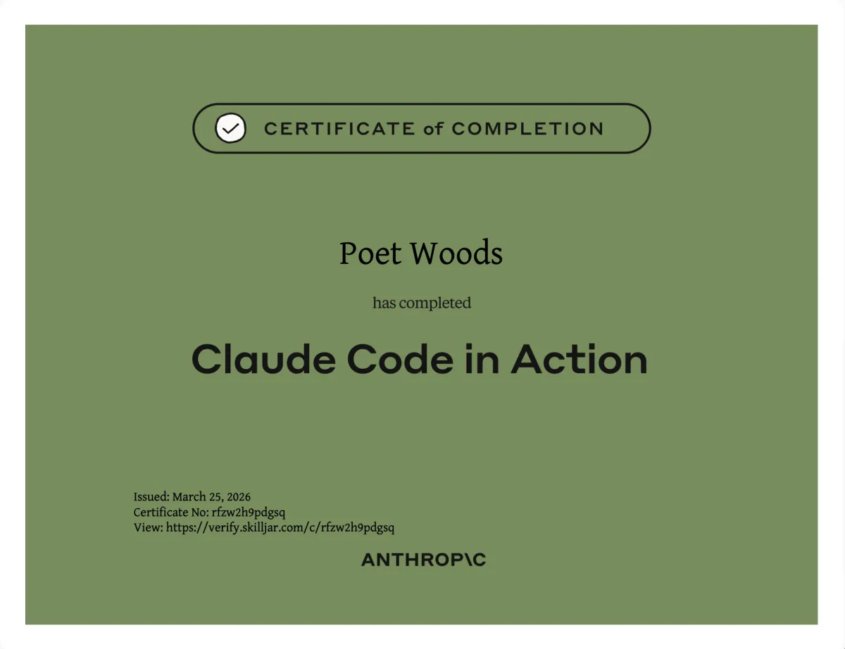 Claude Code in Action Certificate