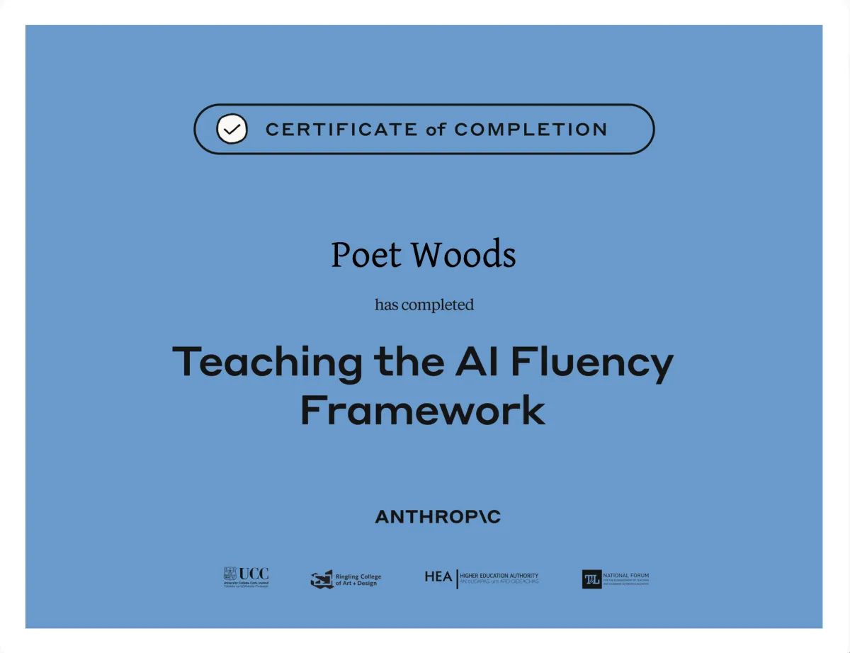 Teaching the AI Fluency Framework Certificate