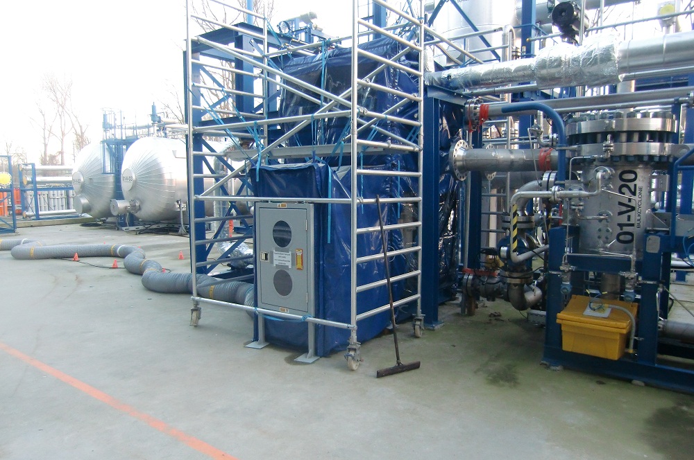 Safehouse pressurised hot work habitat (on site)
