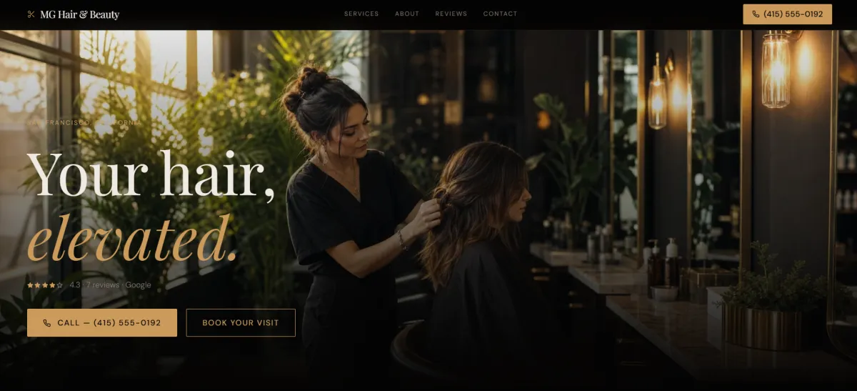 Multi-location aesthetics clinic homepage crafted and launched by TK Med Growth.