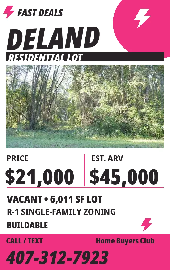 FAST DEALS flyer — DeLand (Lot)