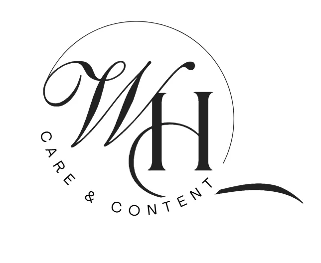 WH Care & Content logo (zwart op witte achtergrond)