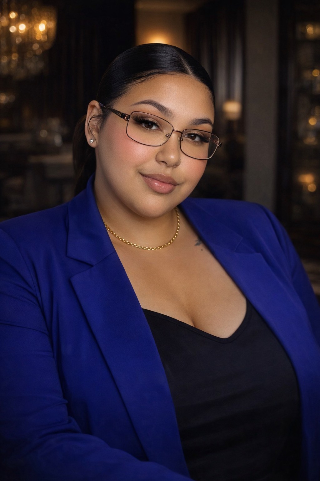 Brenda Ramos-Daniels of Tasting Colors smiling with her handcrafted desserts