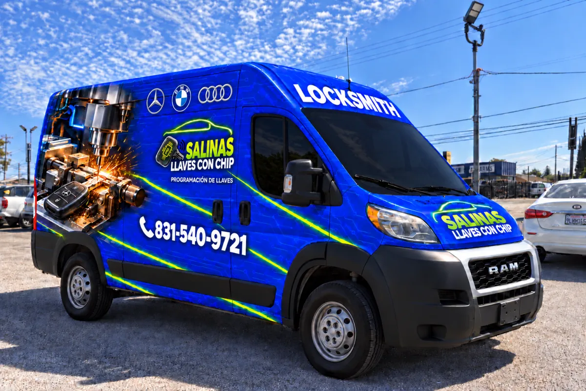 Real work photo — Salinas Llaves con Chip (mobile automotive locksmith service).