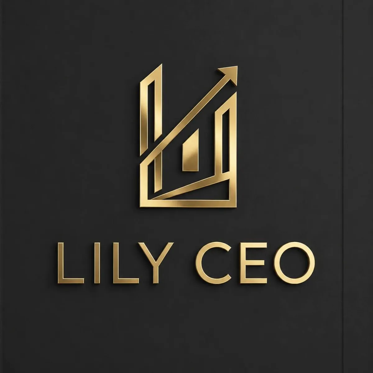 Brand logo consisting of a geometric gold interlocking line mark next to the text 'LILY CEO' in a clean, modern font.