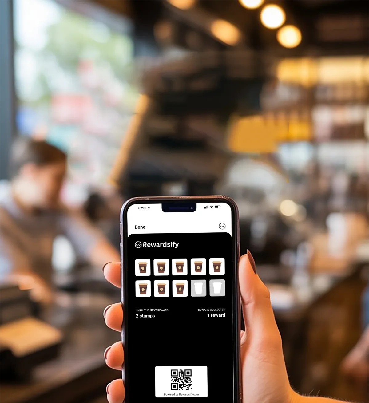 Rewardsify analytics dashboard on a tablet device mockup