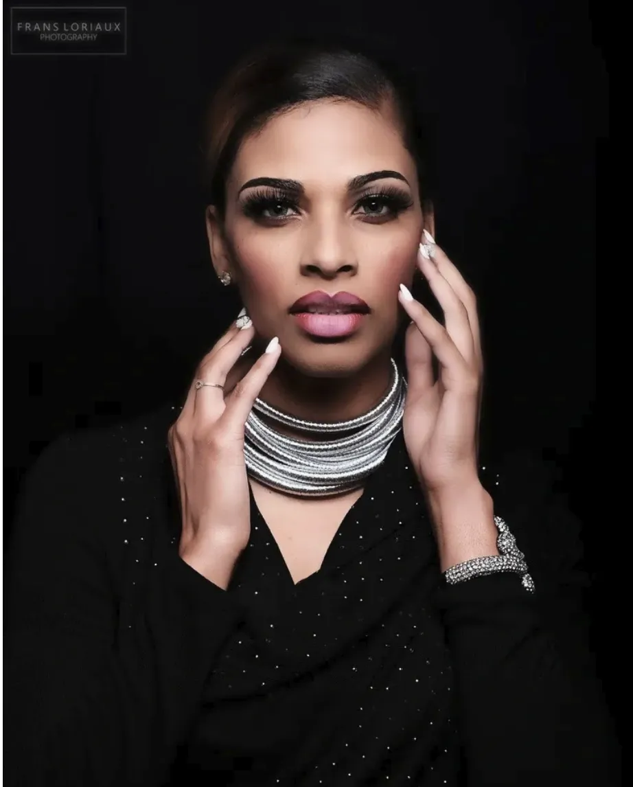 A confident young woman exemplifying poise and elegance