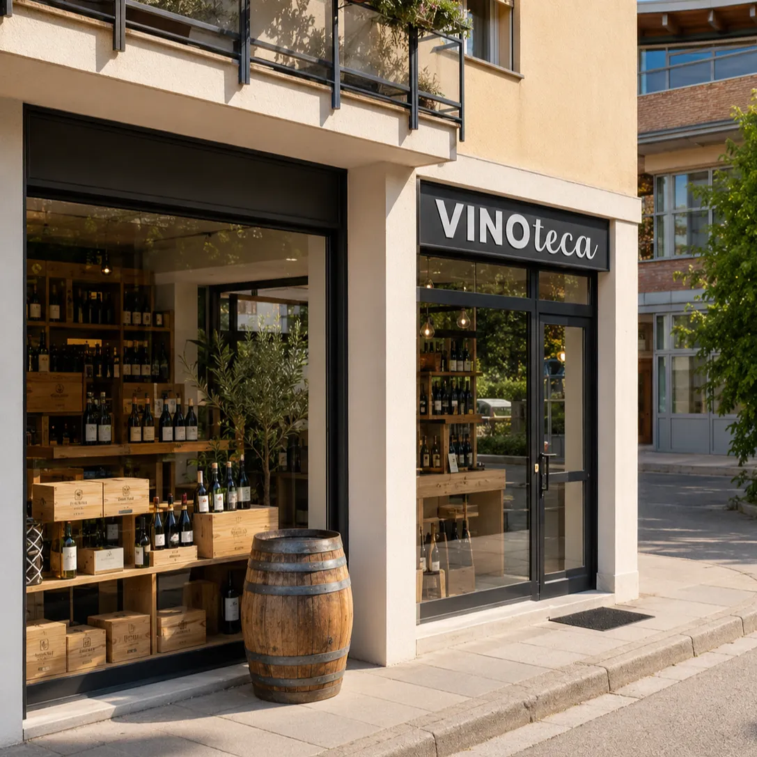 Esterno e ingresso della VINOteca di Poli Erika